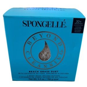 Spongelle Beach Grass Duet Body Wash Infused 2 Buffers 30+ Washes Yuzu Vetiver